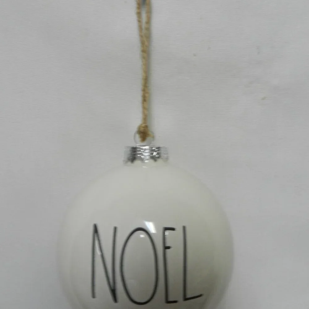 Rae Dunn Christmas Holiday NOEL ceramic large round Ornament 3.5